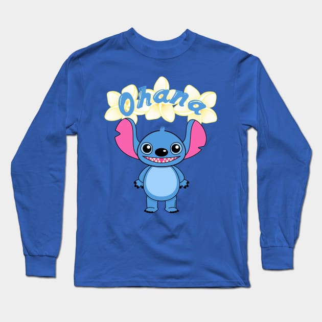 Cute Alien Long Sleeve T-Shirt by Pendientera